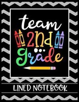 Team 2nd Grade Lined Notebook: College Ruled Line Paper Book for Elementary School Teacher to Write Class Curriculum, Student Notes, Class Plans