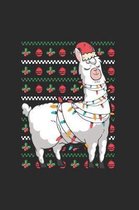 Christmas Llama Santa Hat Notebook: Notebook / 6x9 Zoll / 120 ruled Pages
