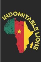 Indomitable Lions: South African Flag Blank Lined Note Book