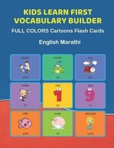 Kids Learn First Vocabulary Builder FULL COLORS Cartoons Flash Cards English Marathi: Easy Babies Basic frequency sight words dictionary COLORFUL pict