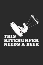 This kitesurfer needs a beer: 6x9 Beer - grid - squared paper - notebook - notes