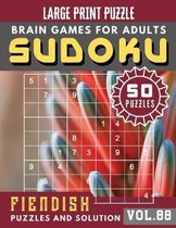Sudoku for adults: sudoku puzzle books hardest - Full Page Hard Sudoku Maths Book to Challenge Your Brain