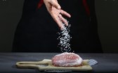 Miya salt-Himalaya zout- Keukenzout-tafelzout -Het is in grove korrel form-Geschikt voor Steak en vis.-* 100% natuurlijk * niet verfijnd.500 gram