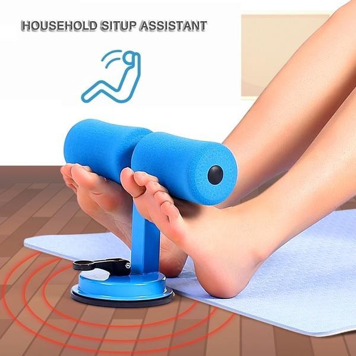 Fitness Mad Tapis Abdominaux Sit Up – Support Ergonomique Pour Crunchs & Gainage, Dos Bien Aligné, Mousse EVA Antidérapante – Bleu