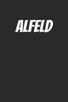 Alfeld: Notizblock A5 120 Seiten - Wei�e Seiten mit tollem Rahmen an den Ecken