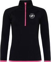 FitProWear Cool Fit Sweatshirt Zwart Roze Maat S - Dames - Stretch - Vest - Sportkleding - Trainingskleding - Polyester - Ritssluiting - Sweater - Hoodie -