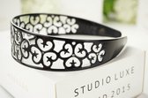 Luxe haarband (hoofdband) Laser-Cut, zwart.