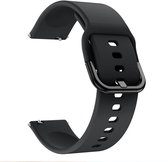 Garmin VivoActive 4 - Samsung Galaxy Watch 46mm R800 - Wearablebandje - Zacht Siliconen - Universeel 22mm - Zwart