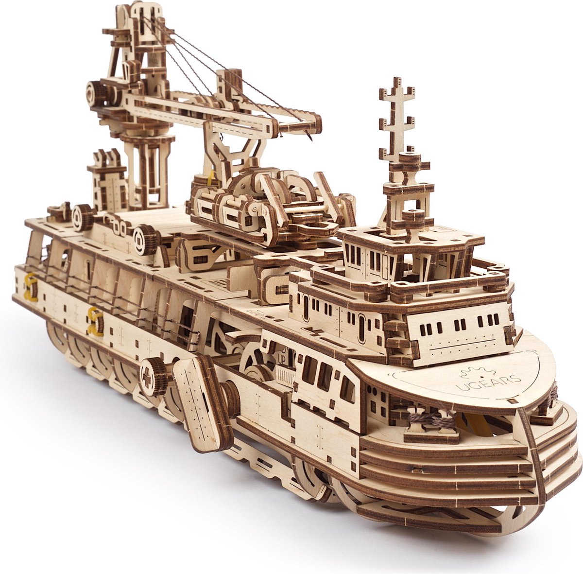 UGEARS Houten 3D Model - Onderzoeksschip — afbeelding 5