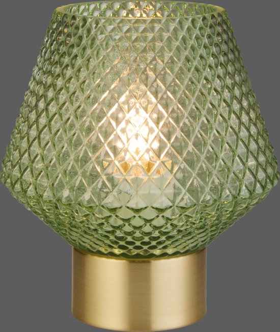 impliciet Extreem Odysseus Dutch Lighting Collection Hilversum Tafellamp - E27 - Metaal - Goud -Glas - Groen | bol.com