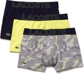 Lacoste Heren 3-pack Boxershort - Navy/Geel/Grijs - Maat XS
