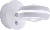 LED Wandlamp WiZ - Smart LED - Trion Visitas - 6W - Aanpasbare Kleur - 2-lichts - Rond - Mat Wit - Aluminium