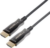 MaxTrack Actieve optical fiber HDMI kabel - versie 2.0 (4K 60Hz HDR) - 50 meter