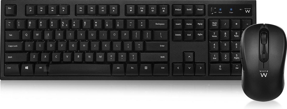 zien Premisse verkoudheid Ewent Draadloos toetsenbord en muis, USB,Qwerty, Zwart EW3193 | bol.com