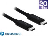 DeLOCK Thunderbolt 3 kabel met Cypress E-Marker chipset - 20 Gbps / zwart - 1,5 meter