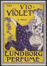 Poster Vintage Advertentie Vio Violet Reclameposter - Lavendel -  Large 50x70 - Retro