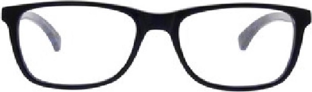 Bril zwart montuur gewone glazen nerd - Merkloos