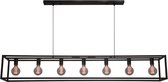 Freelight Esteso Hanglamp - Industrieel Zwart - 7 Lichts
