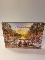 wanddecoratie 3D Amsterdam met fiets