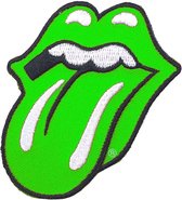 The Rolling Stones Patch Classic Tongue Groen