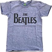 The Beatles Heren Tshirt -2XL- Drop T Logo Blauw