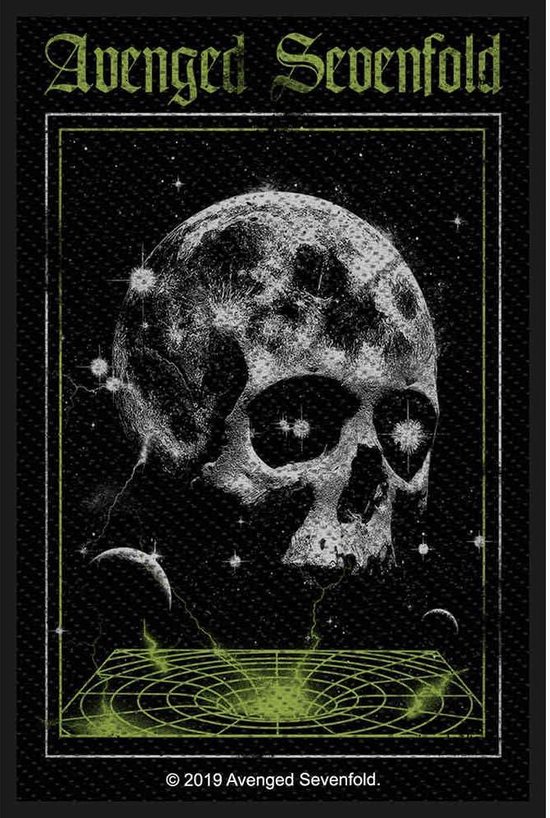Avenged Sevenfold Patch Vortex Skull Zwart