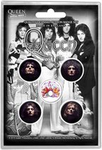 Queen Badge/button Faces Set van 5 Multicolours