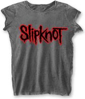 Slipknot Dames Tshirt -L- Logo Grijs