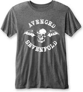 Avenged Sevenfold Heren Tshirt -XL- Deathbat Grijs
