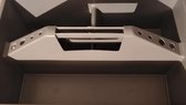 kunststof 3- vaks gereedschapsbox met handgleuf grijs set 2
