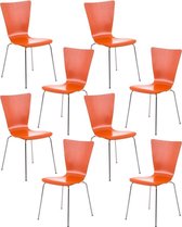 CLP Aaron Set van 8 Bezoekersstoel oranje
