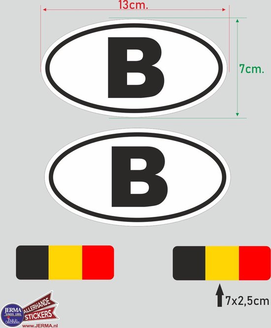 B, auto sticker set. | bol.com