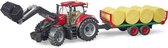 Bruder 03198 Case IH Optum 300CVX Tractor + Balenwagen 1:16