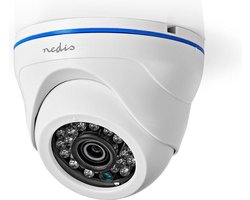 Nedis CCTV-Beveiligingscamera - Full HD 1080p - Nachtzicht: 20 m - Netvoeding - CMOS - Kijkhoek: 80 ° - Lens: 3.6 mm - ABS - Wit / Zwart