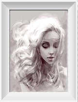 Artstudioclub®  Schilderen op nummer volwassenen mooi blond meisje Zonder lijst