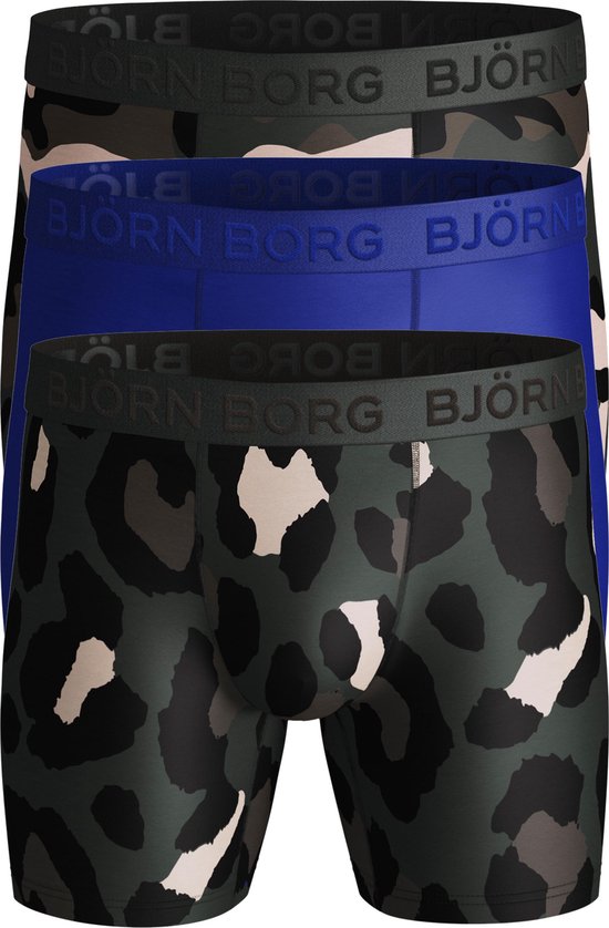 scheuren deze Pelgrim Björn Borg Boxers Performance microfiber - 3-pack camo en kobalt - Maat: S  | bol.com