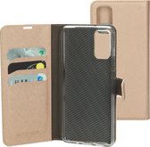 Mobiparts hoesje geschikt voor Samsung Galaxy S20 - Saffiano Wallet/Portemonnee hoesje - Magneet Sluiting - 3 Opbergvakken - Koper