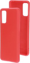 Mobiparts Siliconen Cover Case Samsung Galaxy S20 4G/5G Scarlet Rood hoesje