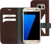 Mobiparts hoesje geschikt voor Samsung Galaxy S7 - Wallet/Boekhoesje - Eco Leer - Magneet Sluiting - Opberg vakken - Bruin