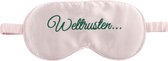 100% zijden slaapmasker voor vrouwen en mannen – Oogmasker - Comfortabele pasvorm – Elastische hoofdband complete verduistering - Zalm/Roze