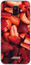 Samsung Galaxy A6 (2018) Hoesje Transparant TPU Case - Strawberry Fields #ffffff