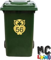 Kliko Sticker / Vuilnisbak Sticker - Nummer 56 - 17 x 22 - Goud