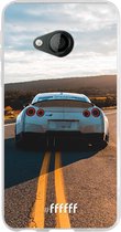 HTC U Play Hoesje Transparant TPU Case - Silver Sports Car #ffffff