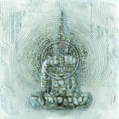100 x 100 cm - Olieverfschilderij - Boeddha - canvas - handgeschilderd