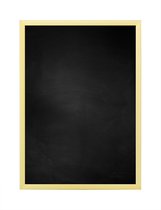 Zwart Krijtbord met Aluminium Lijst - Mat Champagne - 71 x 101 cm - Lijstbreedte: 10 mm - Vlak