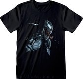 Marvel SpiderMan Heren Tshirt -L- Venom Art Zwart