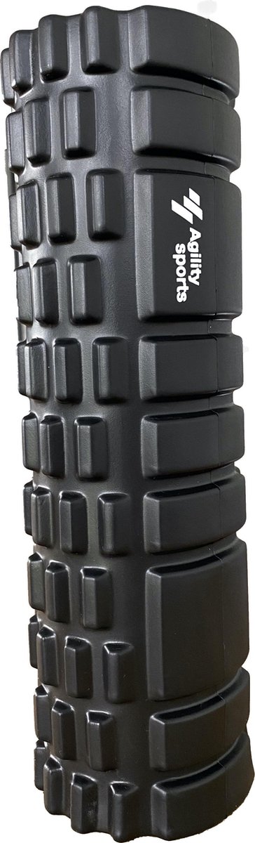 Agility Sports Yoga Grid Foam Roller - Foam roller the grid - Foamroller - Fitness Roller - 33cm - Zwart