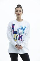 SCR. Ilona - Dames Trui - Oversized Sweater met Print - Lucky - Wit - One Size
