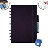 Correctbook Premium Ink Black A4-Gelinieerd - Uitwisbaar / Whiteboard Notitieboek