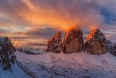 Fotobehang - Mountain Peaks in Italy 384x260cm - Vliesbehang